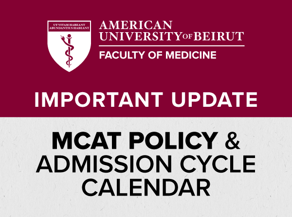 Important Update: MCAT Policy and Admission Cycle Calendar 