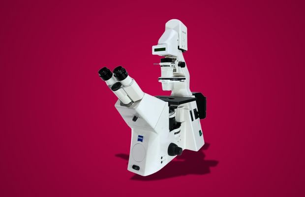 Image of the inverted fluorescence microscope